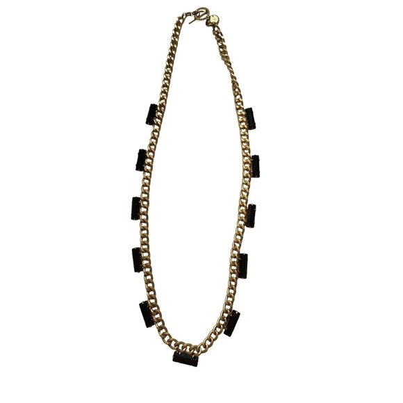 Gold-Tone Chain Necklace Purple Toggle Clasp Jessica Simpson womens jewelry - Picture 1 of 4